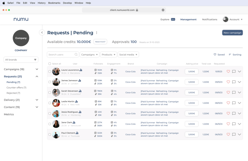 lua dashboard pending requests